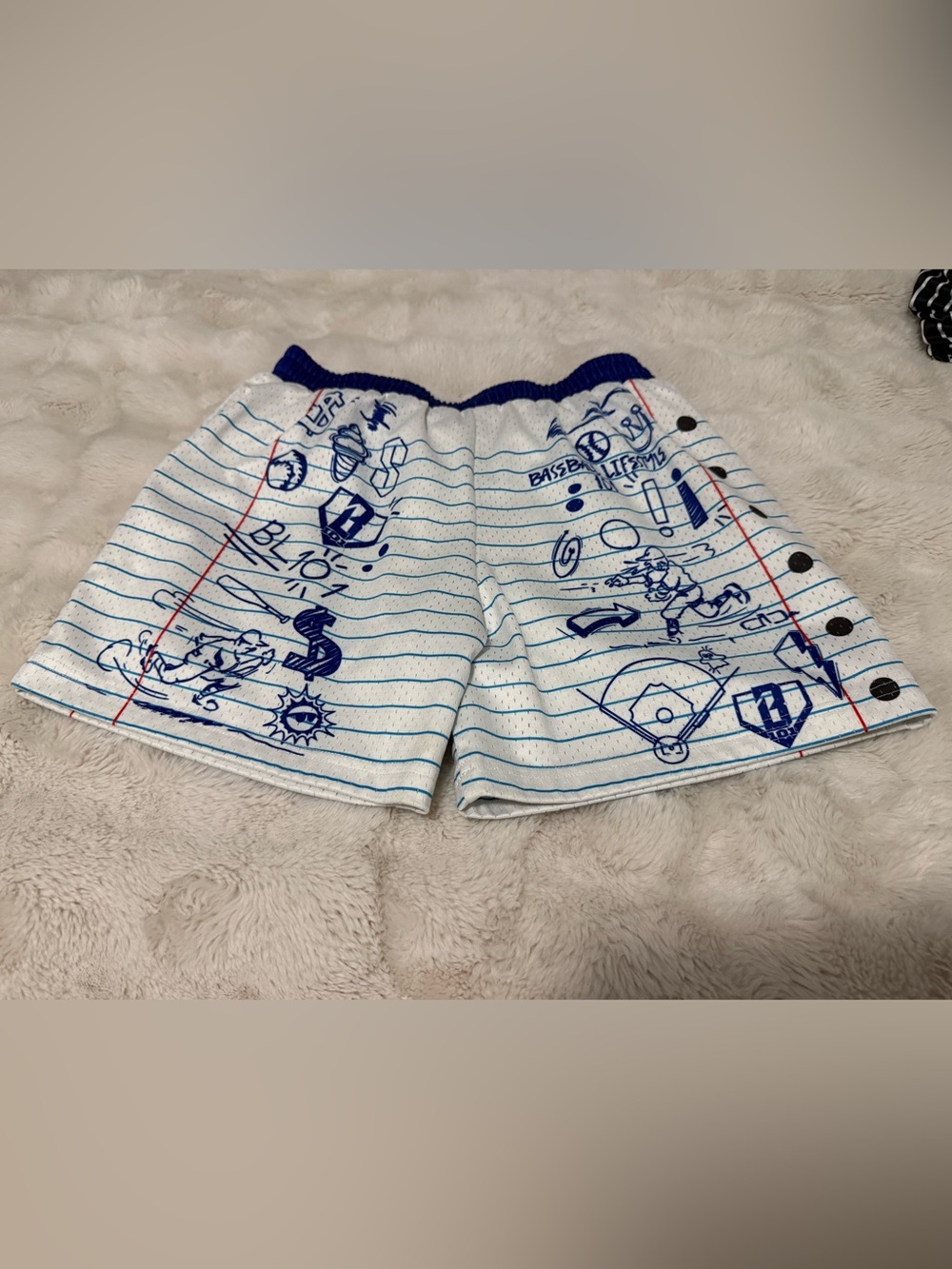 Baseball Lifestyle 101 Doodle Shorts - Picture 3 of 4